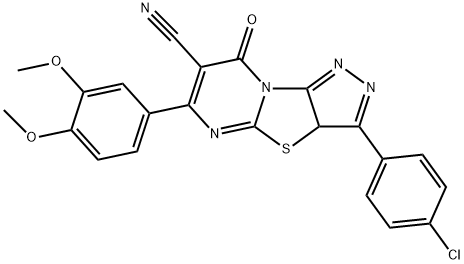 681470-61-1 3-(4-chlorophenyl)-6-(3,4-dimethoxyphenyl)-8-oxo-3aH-pyrazolo[1,2][1,3]thiazolo[3,4-a]pyrimidine-7-carbonitrile