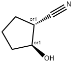 Cyclopentanecarbonitrile, 2-hydroxy-, (1R,2S)-rel- Structure