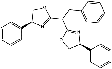 (4R,4′R)-2,2′-[(1R,2S)-3,3-二甲基-1,2-环丙烷二基]双[4,5-二氢-4-苯基噁唑 结构式