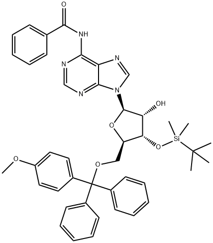 69504-10-5 N-benzoyl-3'-O-[(1,1-dimethylethyl)dimethylsilyl]-5'-O-[(4-methoxyphenyl)diphenylmethyl]- (9CI)