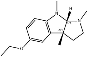 Pyrrolo[2,3-b]indole, 5-ethoxy-1,2,3,3a,8,8a-hexahydro-1,3a,8-trimethyl-, (3aR,8aS)-rel- 化学構造式