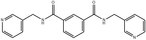 1-N,3-N-bis(pyridin-3-ylmethyl)benzene-1,3-dicarboxamide Struktur