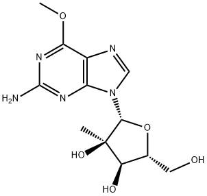 2'-C-甲基-6-O-甲基鸟苷 结构式