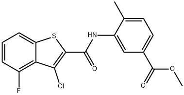 methyl 3-(3-chloro-4-fluorobenzo[b]thiophene-2-carboxamido)-4-methylbenzoate|methyl 3-(3-chloro-4-fluorobenzo[b]thiophene-2-carboxamido)-4-methylbenzoate