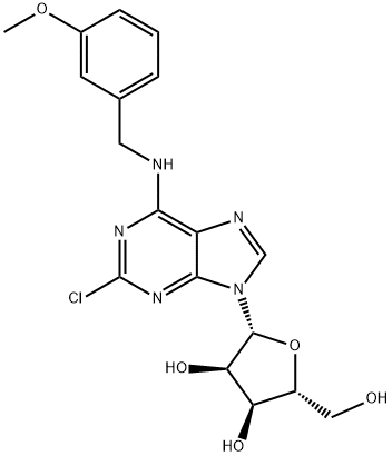 2’-Chloro-N6-(3-methoxy)benzyl adenosine Structure