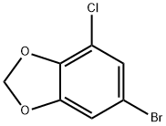 6-溴-4-氯苯并[D][1,3]二氧杂环戊烯 结构式