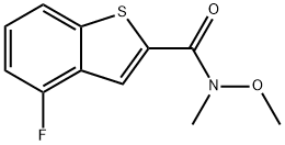 Benzo[b]thiophene-2-carboxamide, 4-fluoro-N-methoxy-N-methyl- Structure