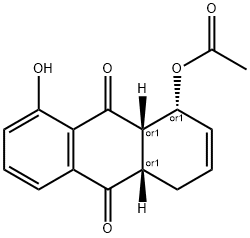 1-ACETOXY-8-HYDROXY-1,4,4A,9A-TETRAHYDROANTHRAQUINONE) Struktur