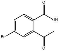 2-乙酰基-4-溴苯甲酸, 741698-90-8, 结构式