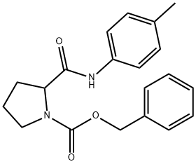 1-Pyrrolidinecarboxylic acid, 2-[[(4-methylphenyl)amino]carbonyl]-, phenylmethyl ester Struktur