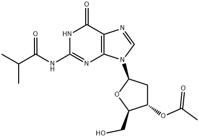 3'-O-Acetyl-2'-deoxy-N2-isobutyrylguanosine Structure