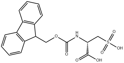 ((((9H-芴-9-基)甲氧基)羰基)(磺基)-L-丙氨酸, 749820-65-3, 结构式