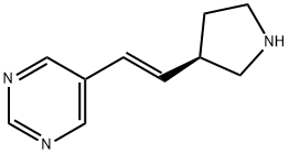 Pyrimidine,5-[(1E)-2-(3R)-3-pyrrolidinylethenyl]- Structure