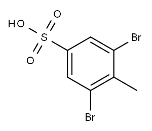 3,5-Dibromo-4-methyl-benzenesulfonic acid Struktur