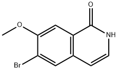 6-溴-7-甲氧基异喹啉-1(2H)-酮 结构式