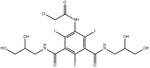 5 - chloro-acetamido-N, N - bis (2,3 - dihydroxypropyl) -2,4,6 - triiodo-1 ,3. Phthalimido Struktur