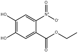 Benzoic acid, 4,5-dihydroxy-2-nitro-, ethyl ester Struktur