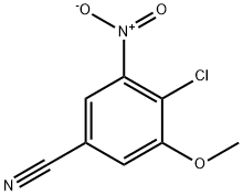 4-氯-3-甲氧基-5-硝基苯甲腈 结构式