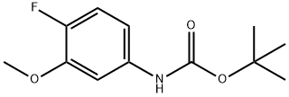 Carbamic acid, N-(4-fluoro-3-methoxyphenyl)-, 1,1-dimethylethyl ester 化学構造式