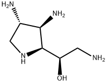 D-Glucitol,  2,3,6-triamino-1,2,3,4,6-pentadeoxy-1,4-imino-  (9CI) Struktur