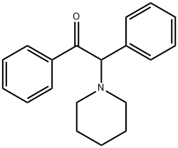 Ethanone, 1,2-diphenyl-2-(1-piperidinyl)- Structure