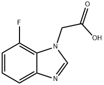 2-7-Fluoro-1H-benzo[d]imidazol-1-ylacetic acid Structure