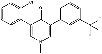 3-(2-Hydroxyphenyl)-1-methyl-5-(3-(trifluoromethyl)phenyl)-4(1H)-pyridinone Structure
