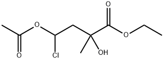 ethyl 4-acetoxy-4-chloro-2-hydroxy-2-methylbutanoate Struktur
