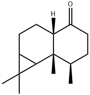 (3aS,7R,7aR)-Decahydro-1,1,7,7a-tetramethyl-4H-cyclopropa[a]naphthalen-4-one Struktur