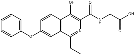 Glycine, N-[(1-ethyl-4-hydroxy-7-phenoxy-3-isoquinolinyl)carbonyl]-
