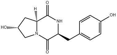 环(酪氨酸-羟脯氨酸)二肽 结构式
