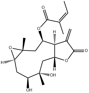 (Z)-2-Methyl-2-butenoic acid (1aR,3S,4S,5aR,8aS,9R,10aR)-dodecahydro-3,4-dihydroxy-4,10a-dimethyl-8-methylene-7-oxooxireno[5,6]cyclodeca[1,2-b]furan-9-yl ester|
