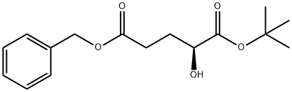 Pentanedioic acid, 2-hydroxy-, 1-(1,1-dimethylethyl) 5-(phenylmethyl) ester, (2S)- Structure