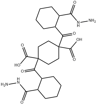 1-N',4-N'-bis(cyclohexanecarbonyl)cyclohexane-1,4-dicarbohydrazide Structure