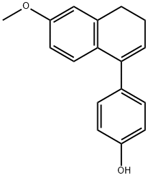 4-(6-methoxy-3,4-dihydronaphthalen-1-yl)phenol Struktur