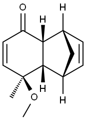 rel-(1R,4S,4aR,8S,8aS)-4,4a,8,8a-Tetrahydro-8-methoxy-8-methyl-1,4-methanonaphthalen-5(1H)-one Struktur