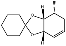 (3aR,4R,7aS)-3a,4,5,7a-Tetrahydro-4-methylspiro[1,3-benzodioxole-2,1′-cyclohexane] Struktur