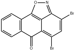 3,5-二溴-6H-蒽并[1,9-CD]异噁唑-6-酮 结构式