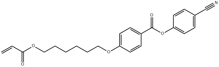 アクリル酸6-[4-(4-シアノフェノキシカルボニル)フェノキシ]ヘキシル 化学構造式