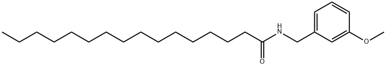 N-(3-メトキシベンジル)ヘキサデカンアミド 化学構造式