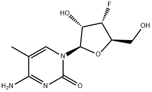 3'-Deoxy-3'-fluoro-5-methylcytidine Struktur