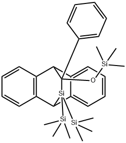 7,7-Bis(trimethylsilyl)-8-trimethylsiloxy-8-phenyl-2,3:5,6-dibenzo-7-s ila-bicyclo(2,2,2)oct-2,5-diene Structure