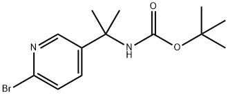 tert-butyl 1-(6-bromopyridin-3-yl)-1-methylethylcarbamate Struktur