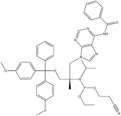 (S)-GNA-A(Bz)-phosphoramidite, 851050-24-3, 结构式