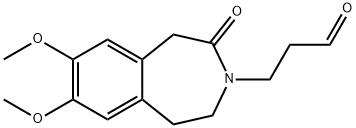 3H-3-Benzazepine-3-propanal, 1,2,4,5-tetrahydro-7,8-dimethoxy-2-oxo- Struktur