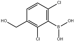 2,6-二氯-3-羟甲基苯硼酸,851756-55-3,结构式