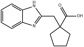 1-[(1H-1,3-苯并二唑-2-基)甲基]环戊烷-1-羧酸, 852399-56-5, 结构式