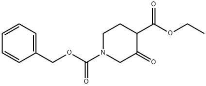 1,4-Piperidinedicarboxylic acid, 3-oxo-, 4-ethyl 1-(phenylmethyl) ester Structure