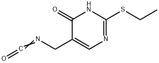 4(3H)-Pyrimidinone, 2-(ethylthio)-5-(isocyanatomethyl)- Structure