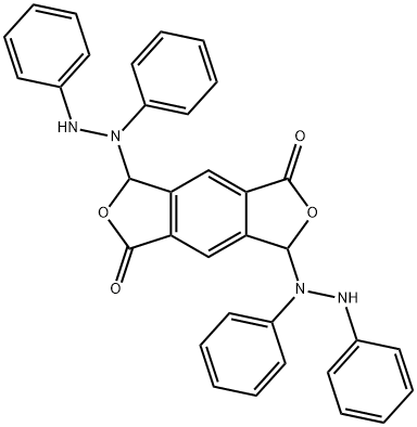 Terephthalic  acid,  2,5-bis[(1,2-diphenylhydrazino)hydroxymethyl]-,  di--gamma--lactone  (4CI) Struktur
